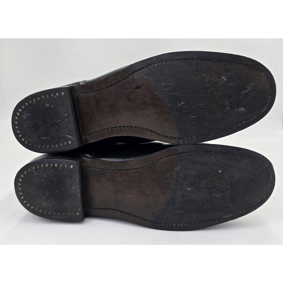 Marlborough Equestrian Tall Riding Boots Black Leather England Men's UK 8 US 8.5 - Picture 6 of 11